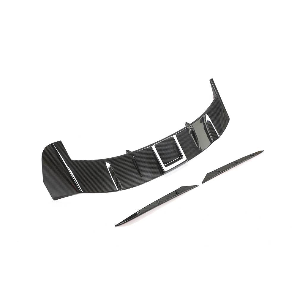 Audi RS6 2019-2022 Front Bumper Lip Side Skirts Rear Diffuser Rear Trunk Spoiler Rear Window Spoiler Dry Carbon Fiber-Ahacarbon
