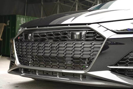 Audi RS6 2019-2022 Front Bumper Lip Side Skirts Rear Diffuser Rear Trunk Spoiler Rear Window Spoiler Dry Carbon Fiber-Ahacarbon