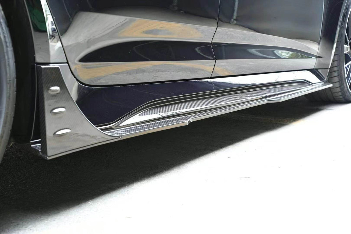 Audi RS6 2019-2022 Front Bumper Lip Side Skirts Rear Diffuser Rear Trunk Spoiler Rear Window Spoiler Dry Carbon Fiber-Ahacarbon