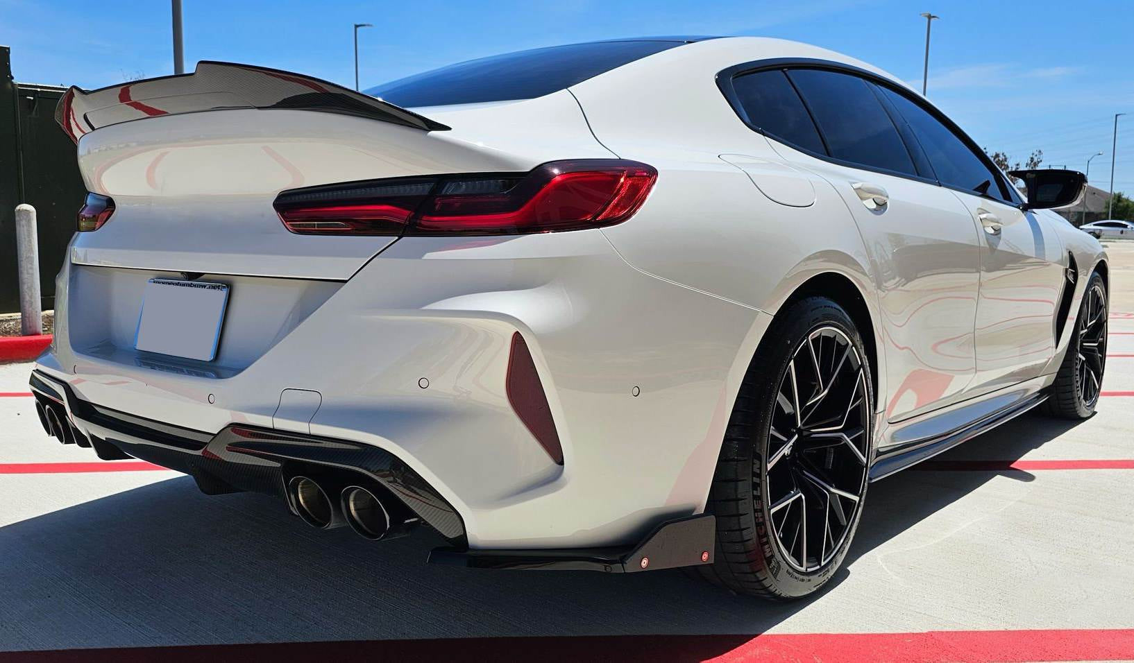 BMW 8 Series F93 M8 2019-2021 Front Bumper Lip Side Skirts Extension Rear Diffuser Dry Carbon Fiber-Ahacarbon