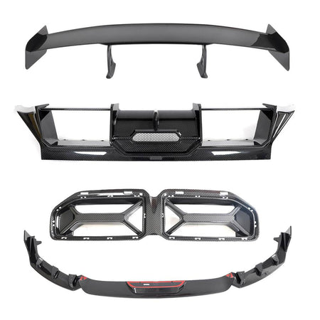BMW M2 G87 2022-2024 Front Bumper Lip Front Grille Bumper Grill Trim Rear Bumper Diffuser Trunk Spoiler Dry Carbon Fiber-Ahacarbon