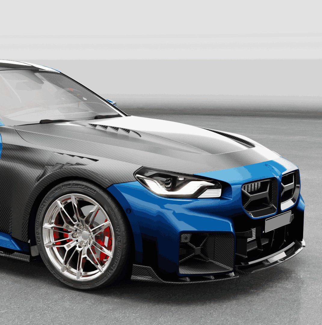 BMW M2 G87 2022-2024 Front Bumper Lip Front Grille Bumper Grill Trim Rear Bumper Diffuser Trunk Spoiler Dry Carbon Fiber-Ahacarbon