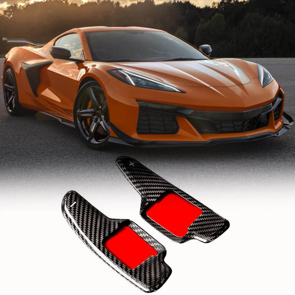 Chevrolet Corvette C8 2-Door 21-22 Paddle Shifter Dry Carbon Fiber Add-on Style-Ahacarbon