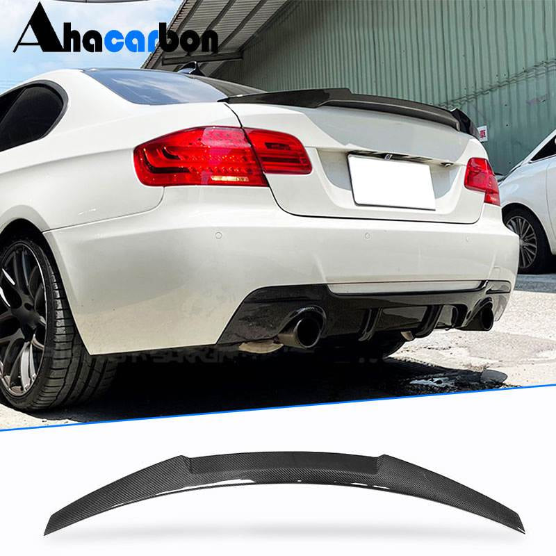 BMW 3 Series E92 M3 Coupe 2006-2013 Rear Trunk Spoiler Carbon Fiber-Ahacarbon