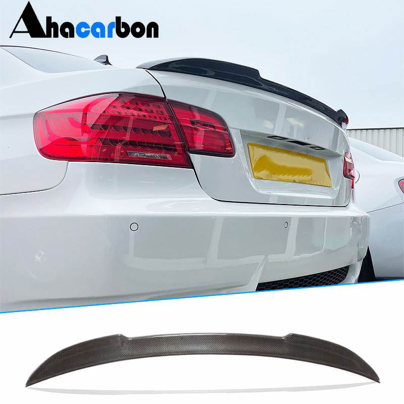 BMW 3 Series E92 M3 Coupe 2006-2013 Rear Trunk Spoiler Carbon Fiber-Ahacarbon