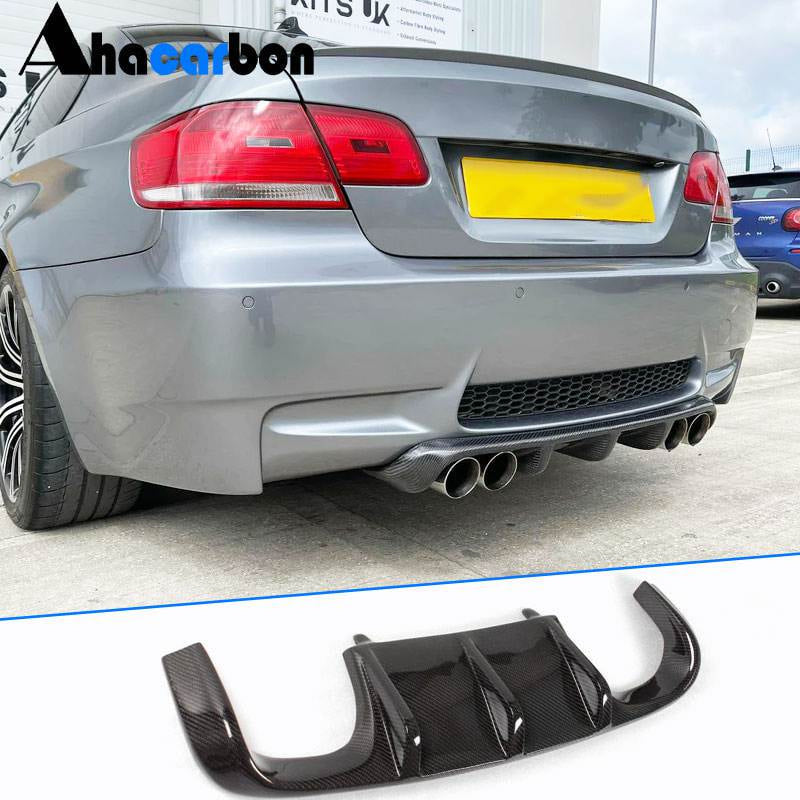 BMW 3 Series E92 E93 M3 2Door 2007-2013 Rear Bumper Diffuser Carbon Fiber-Ahacarbon