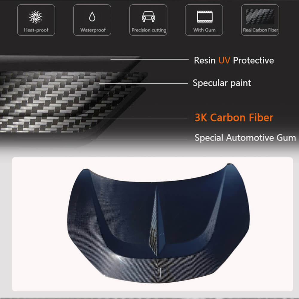 Ferrari 458 Italia Spider 2011-2015 Engine Bonnet Hood Cover Dry Carbon Fiber-Ahacarbon