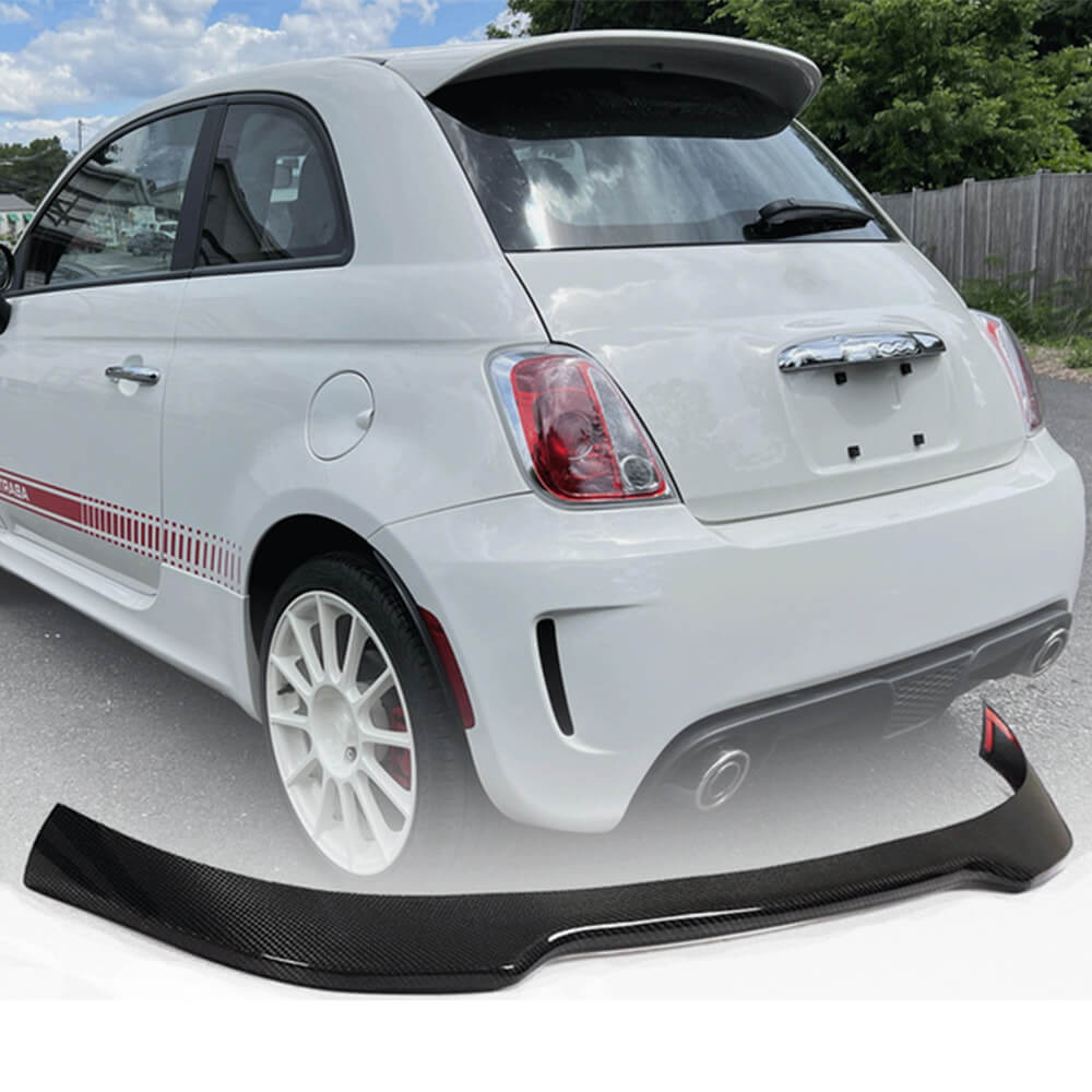 Fiat 500 Abarth 595 2010-2020 Rear Roof Spoiler Real Carbon Fiber-Ahacarbon