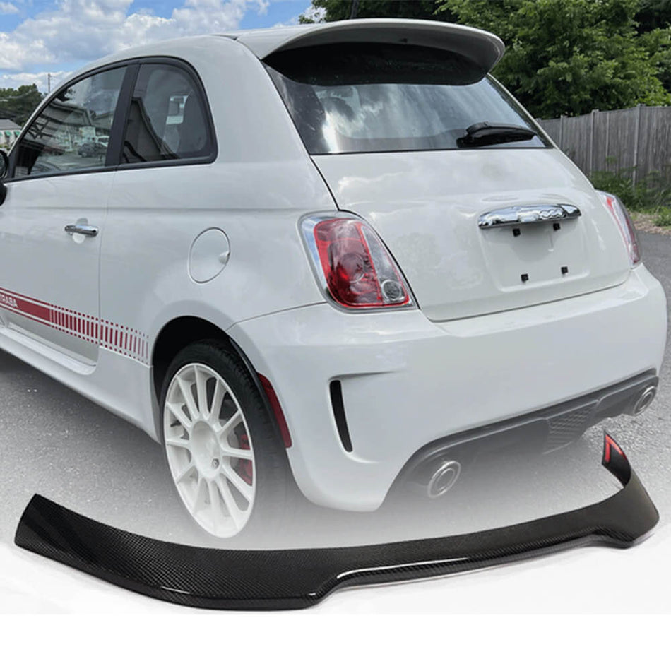Fiat 500 Abarth 595 2010-2020 Rear Roof Spoiler Real Carbon Fiber-Ahacarbon