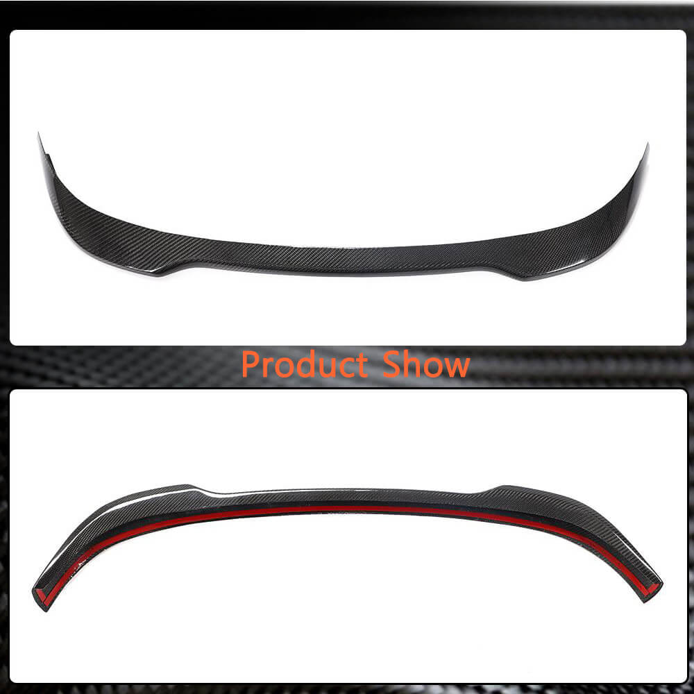 Fiat 500 Abarth 595 2010-2020 Rear Roof Spoiler Real Carbon Fiber-Ahacarbon