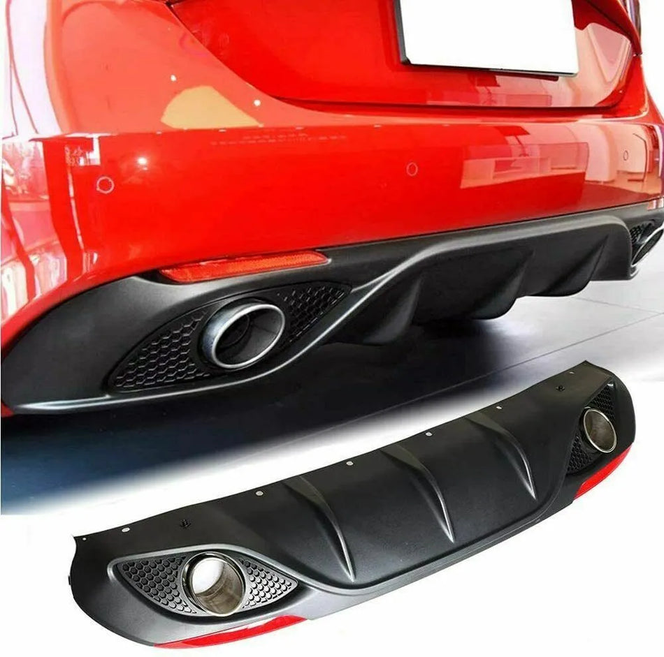 Alfa Romeo Giulia 2016-2020 Rear Bumper Diffuser Lip Carbon Fiber-Ahacarbon