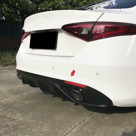 Alfa Romeo Giulia 2016-2020 Rear Bumper Diffuser Lip Carbon Fiber-Ahacarbon