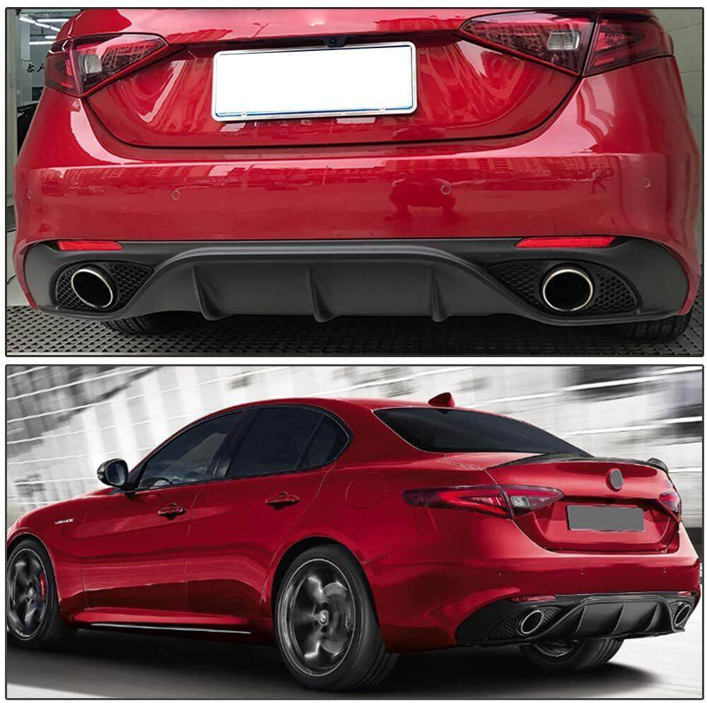 Alfa Romeo Giulia 2016-2020 Rear Bumper Diffuser Lip Carbon Fiber-Ahacarbon