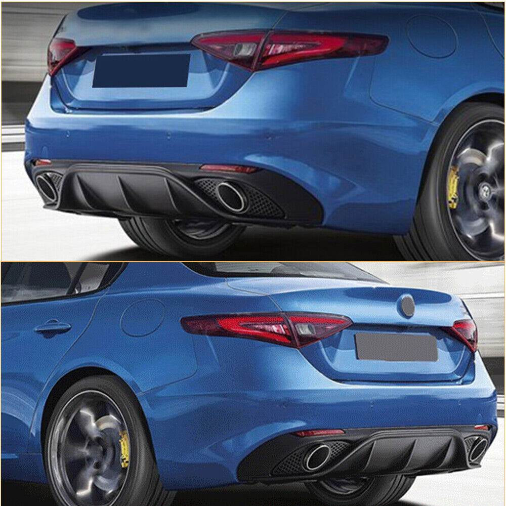 Alfa Romeo Giulia 2016-2020 Rear Bumper Diffuser Lip Carbon Fiber-Ahacarbon