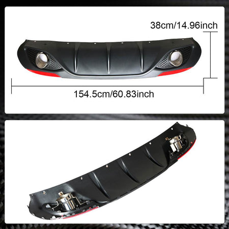 Alfa Romeo Giulia 2016-2020 Rear Bumper Diffuser Lip Carbon Fiber-Ahacarbon