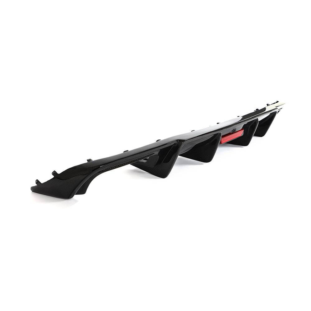 Audi A4 B9 Base Sedan Pre-facelift 2017-2019 Rear Bumper Diffuser Lip Carbon Fiber-Ahacarbon