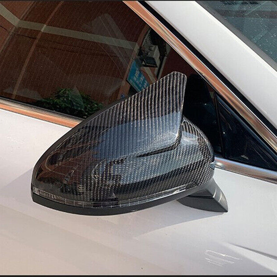 Audi A4 B9 RS4 S4 Sedan 4-Door 2017-2022 Mirror Covers Replacement Style Carbon Fiber-Ahacarbon
