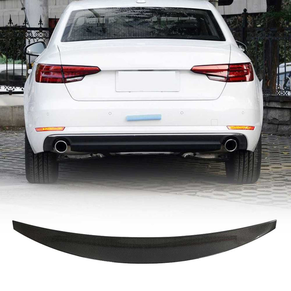 Audi A4 S4 B9 2017-2023 Rear Trunk Spoiler Carbon Fiber-Ahacarbon