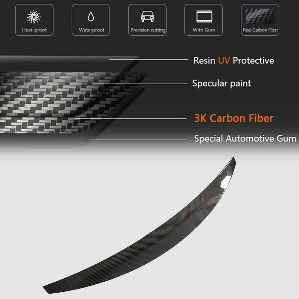 Audi A4 S4 B9 2017-2023 Rear Trunk Spoiler Carbon Fiber-Ahacarbon
