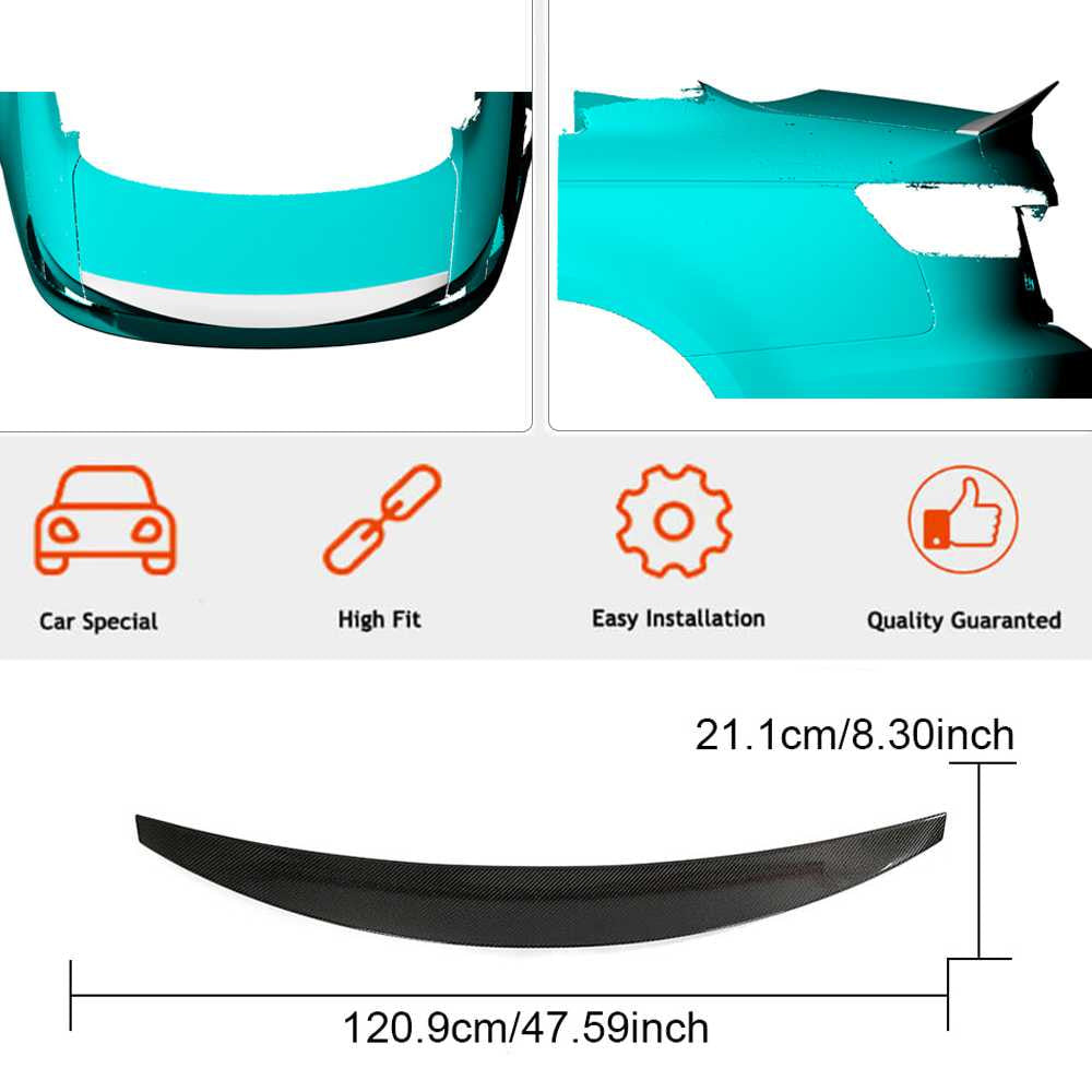 Audi A4 S4 B9 2017-2023 Rear Trunk Spoiler Carbon Fiber-Ahacarbon