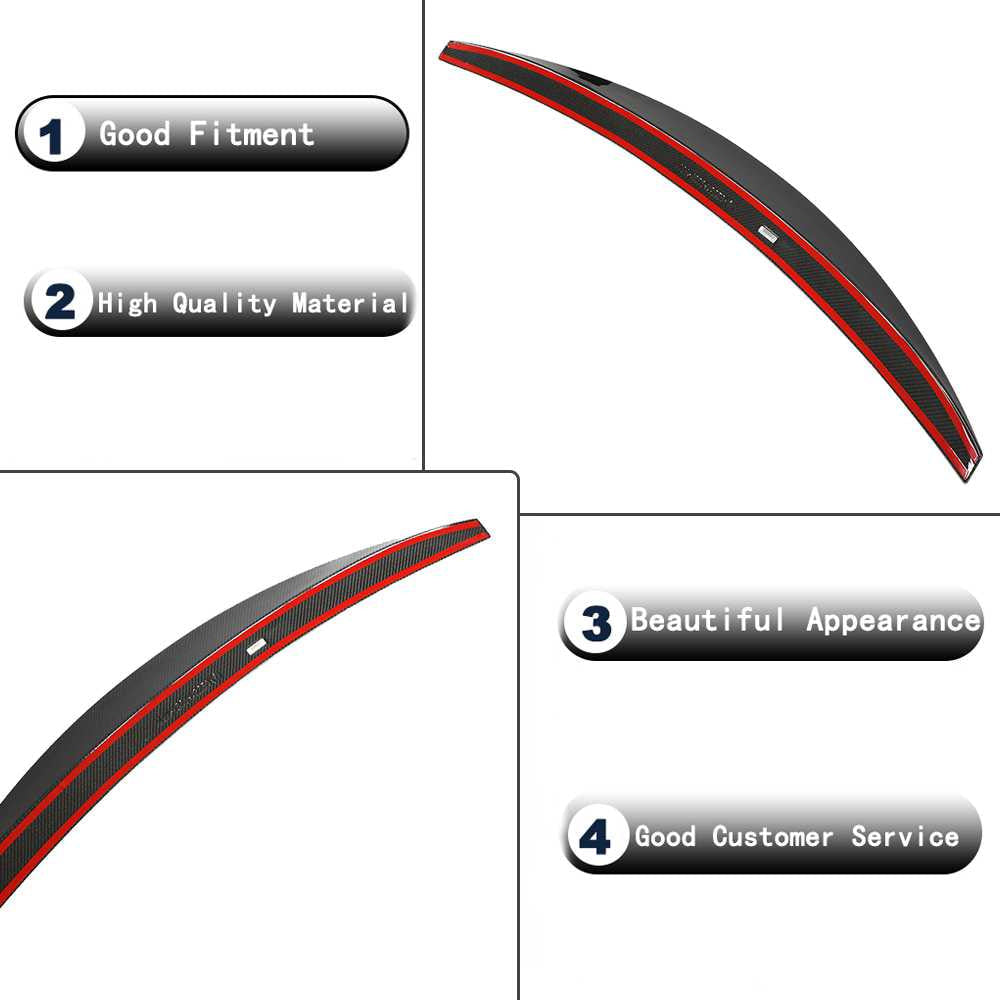 Audi A4 S4 B9 2017-2023 Rear Trunk Spoiler Carbon Fiber-Ahacarbon