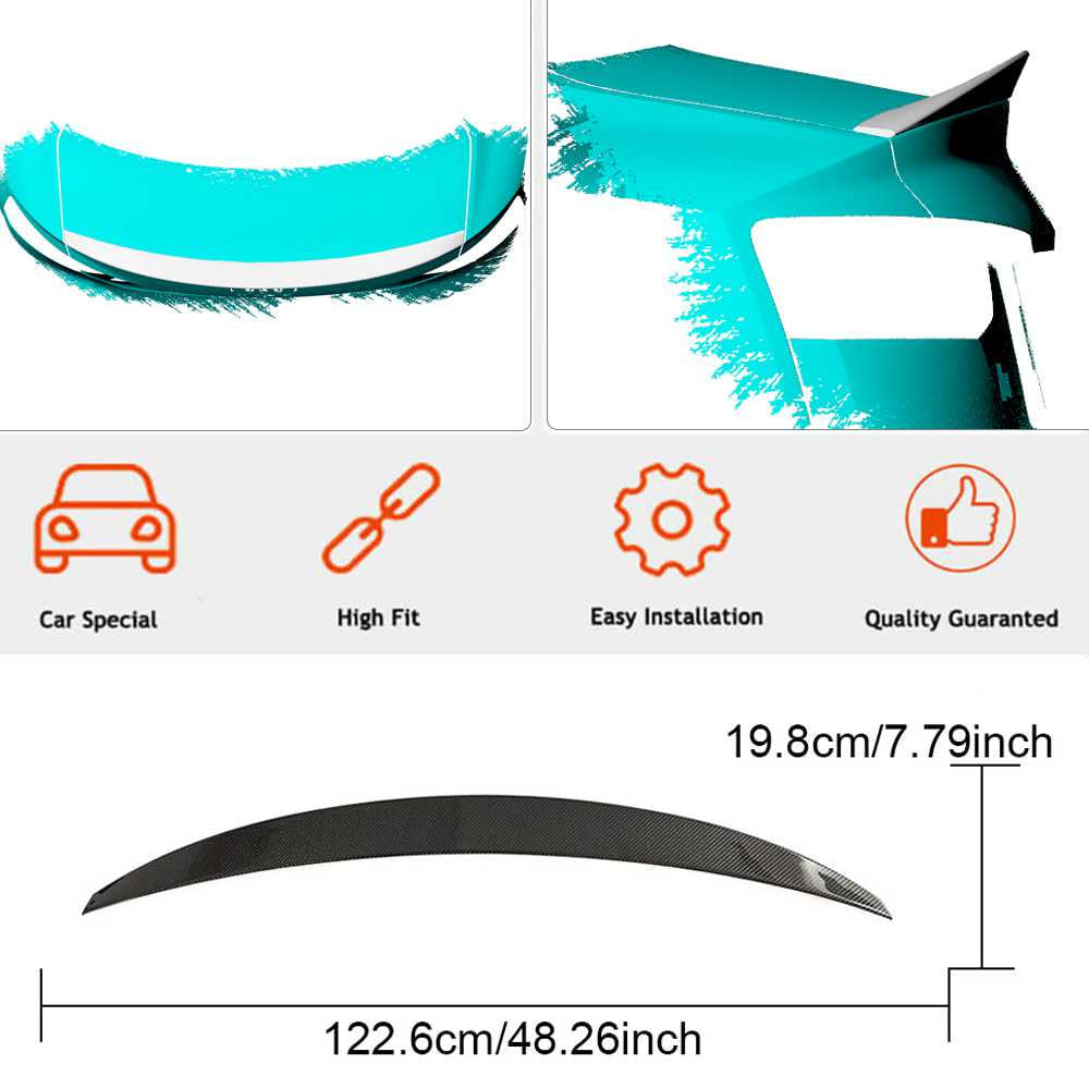 Audi A5 S5 RS5 Coupe 2017-2023 Rear Trunk Spoiler Wing Carbon Fiber-Ahacarbon