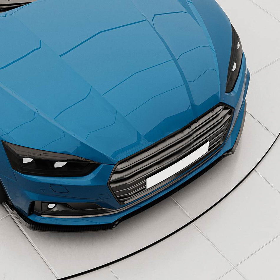 Audi A5 Sline S5 2017-2019 Front Bumper Lip Carbon Fiber-Ahacarbon