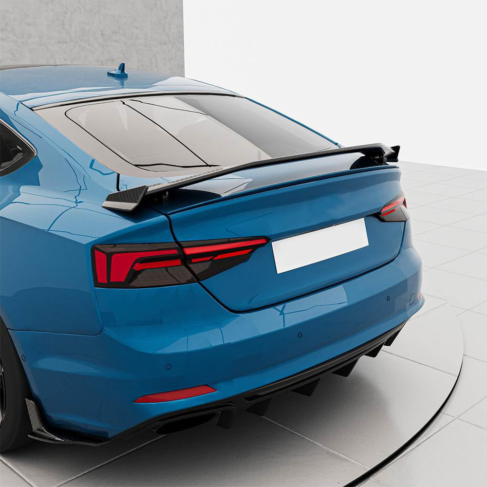 Audi A5 Sline S5 2017-2019 Rear Bumper Diffuser Carbon Fiber-Ahacarbon