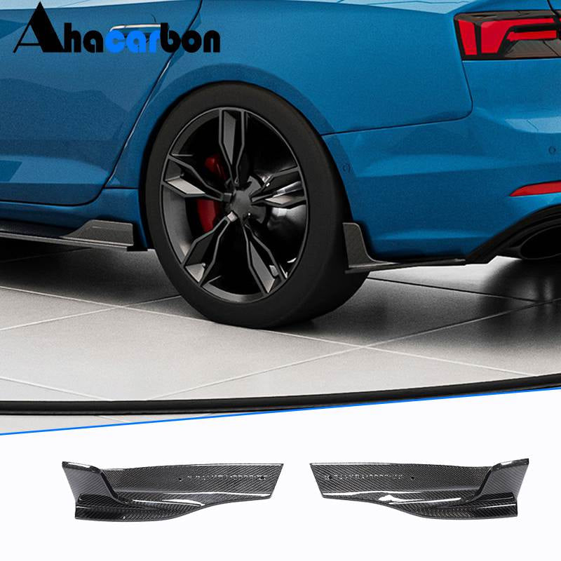 Audi A5 Sline S5 2017-2019 Rear Bumper Splitters Carbon Fiber-Ahacarbon
