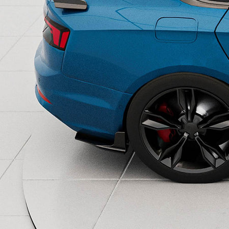 Audi A5 Sline S5 2017-2019 Rear Bumper Splitters Carbon Fiber-Ahacarbon