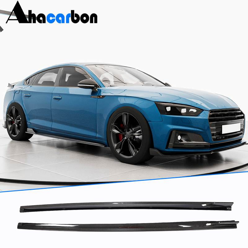 Audi A5 Sline S5 4 Door 2017-2019 Side Skirts Carbon Fiber-Ahacarbon