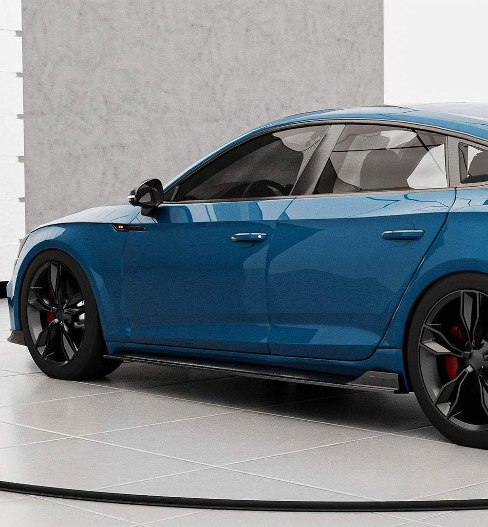 Audi A5 Sline S5 4 Door 2017-2019 Side Skirts Carbon Fiber-Ahacarbon