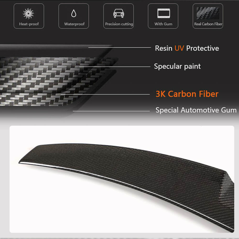 Audi A6 Sline S6 C8 Sedan 2019UP Rear Trunk Spoiler Carbon Fiber-Ahacarbon