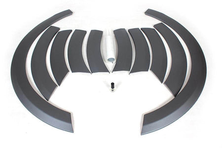 Audi Q5 Standard SUV 2009-2016 Grey Wheel Arch Fender Flares ABS-Ahacarbon