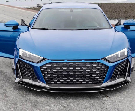 Audi R8 V10 Coupe Spyder Convertible 2Door 2022+ Front Bumper Lip Dry Carbon Fiber-Ahacarbon