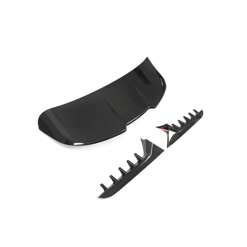 Audi RS6 C8 Avant Wagon 2019-2022 Rear Roof Spoiler Carbon Fiber 3PCS-Ahacarbon