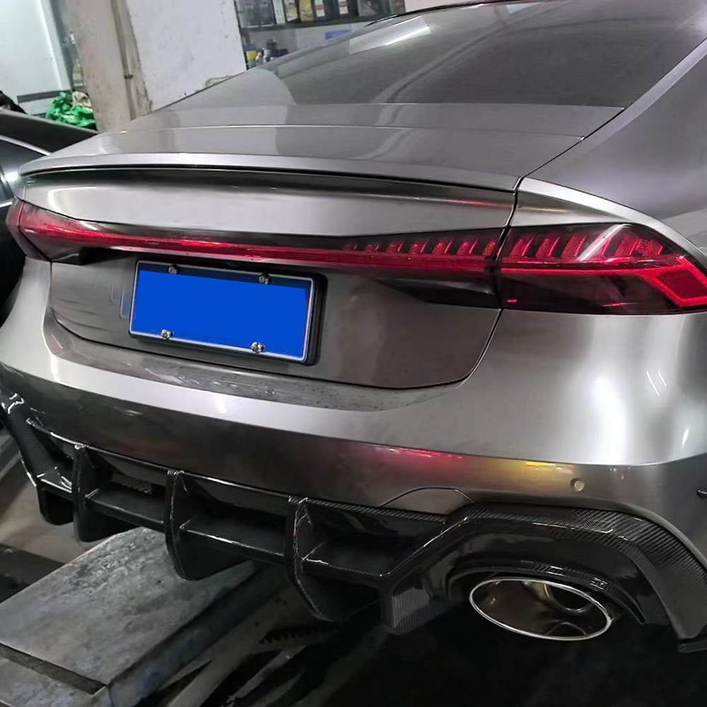 Audi RS7 C8 Sportback 2020-2022 Rear Bumper Diffuser Dry Carbon Fiber-Ahacarbon