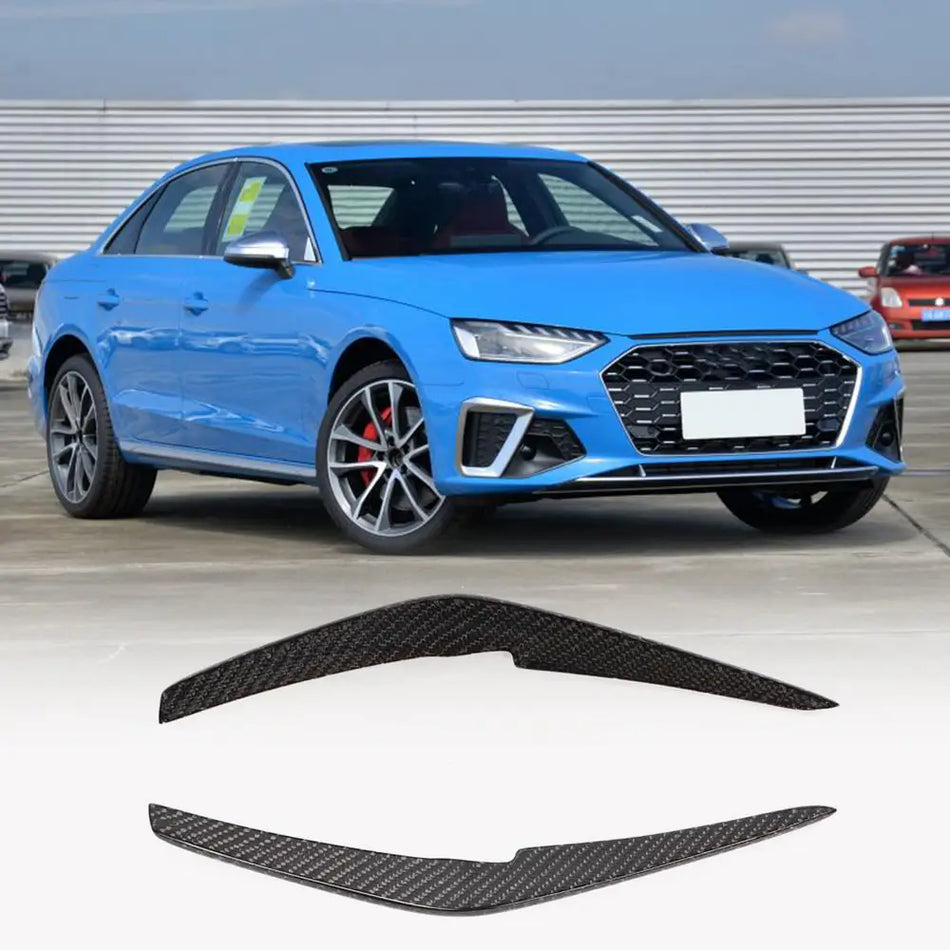 Audi S4 A4 Sline B9 Sedan Facelift 2020-2021 Front Bumper Splitters Carbon Fiber-Ahacarbon