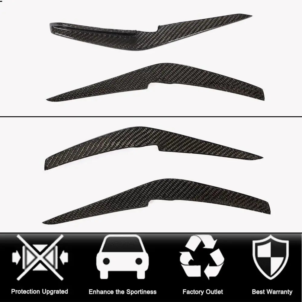 Audi S4 A4 Sline B9 Sedan Facelift 2020-2021 Front Bumper Splitters Carbon Fiber-Ahacarbon