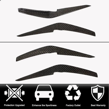 Audi S4 A4 Sline B9 Sedan Facelift 2020-2021 Front Bumper Splitters Carbon Fiber-Ahacarbon