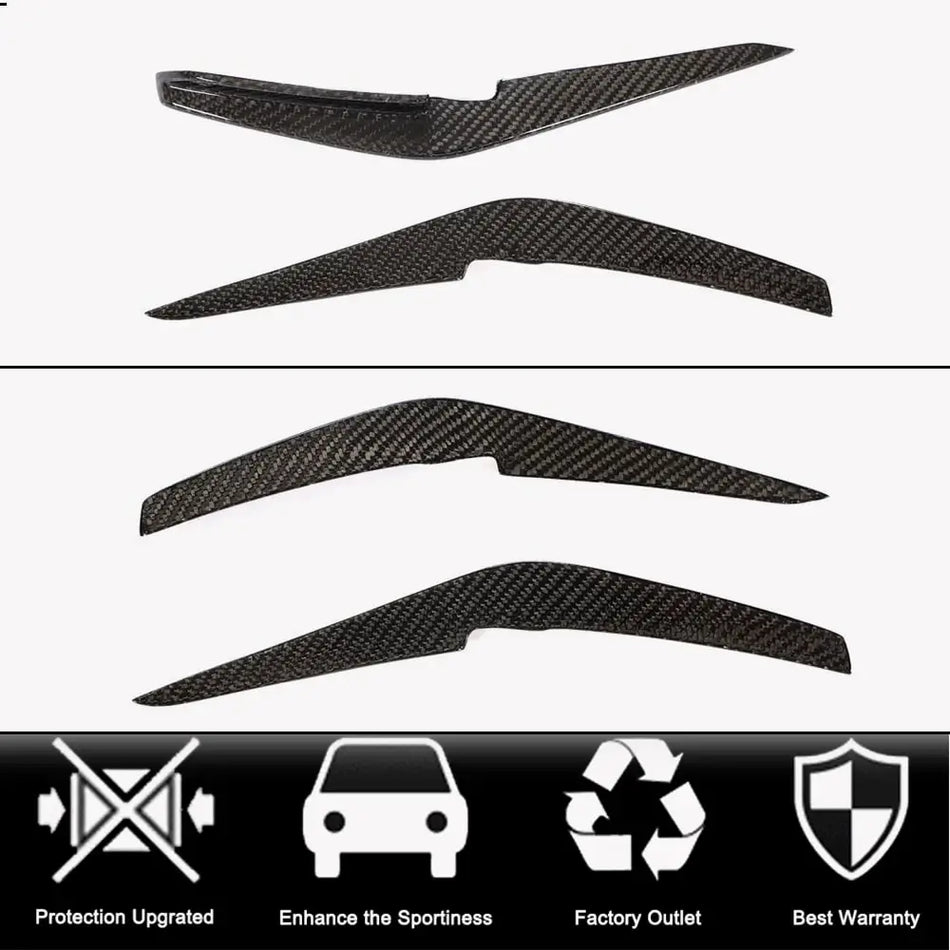 Audi S4 A4 Sline B9 Sedan Facelift 2020-2021 Front Bumper Splitters Carbon Fiber-Ahacarbon