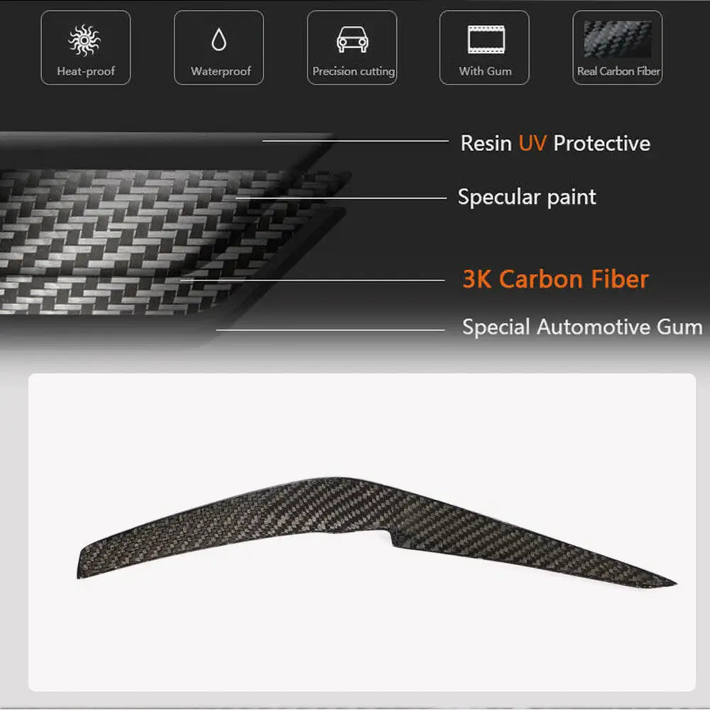 Audi S4 A4 Sline B9 Sedan Facelift 2020-2021 Front Bumper Splitters Carbon Fiber-Ahacarbon