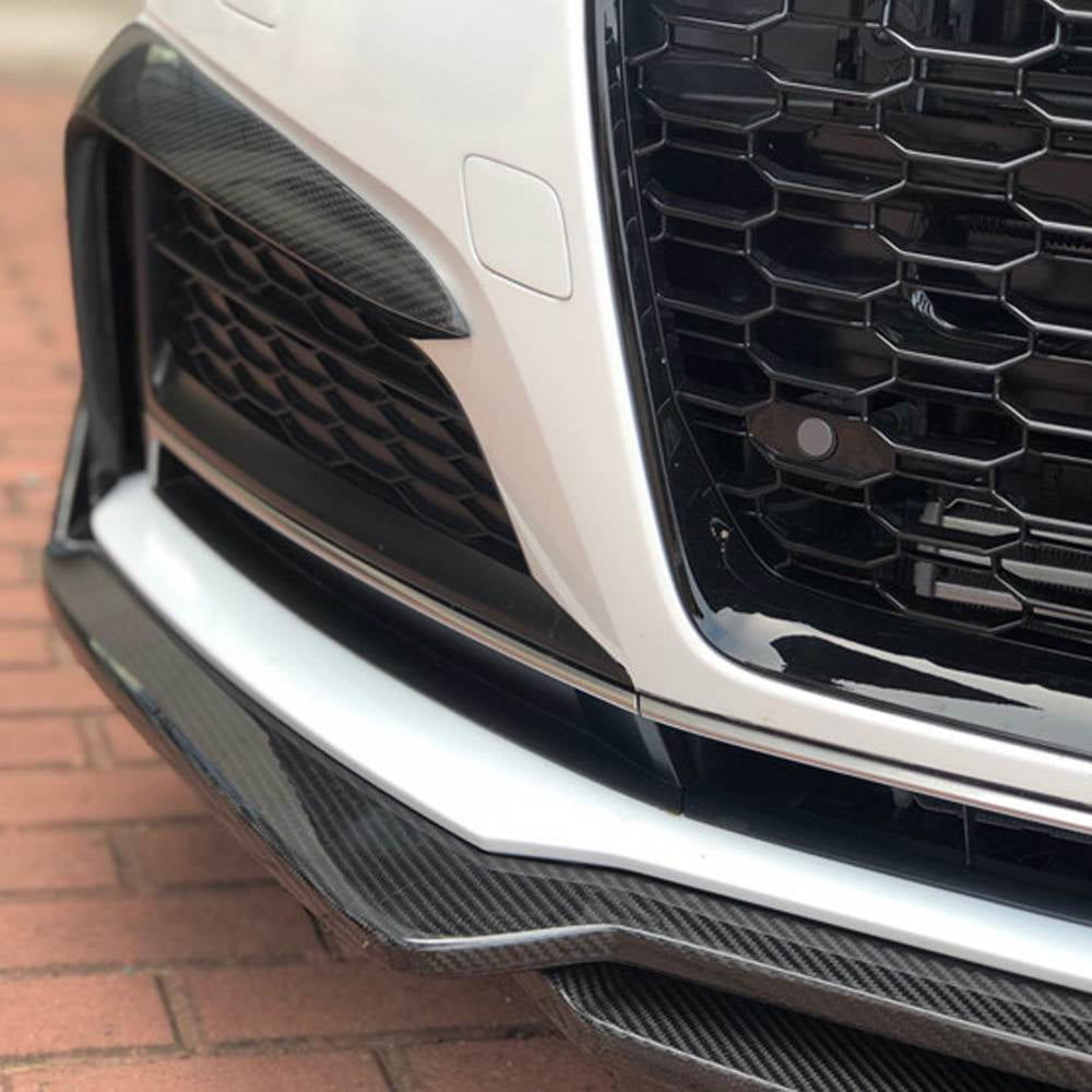 Audi S5 A5 Sline B9 2017-2020 Front Bumper Lip Carbon Fiber-Ahacarbon