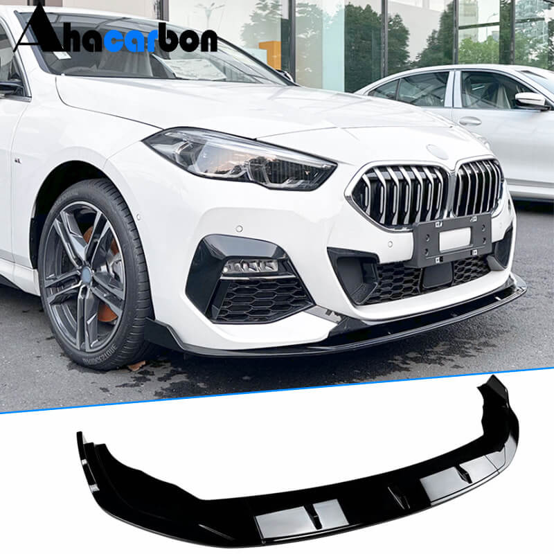 BMW 2 Series F44 216i 218i 220i 228i M Sport M235i 2020-2023 Front Bumper Lip Gloss Black ABS-Ahacarbon