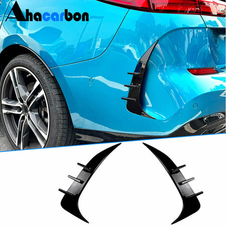 BMW 2 Series F44 216i 218i 220i 228i M Sport M235i 2020-2023 Rear Bumper Splitters Gloss Black ABS-Ahacarbon