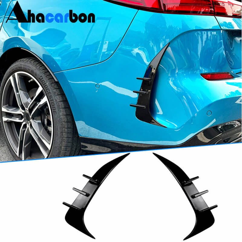 BMW 2 Series F44 216i 218i 220i 228i M Sport M235i 2020-2023 Rear Bumper Splitters Gloss Black ABS-Ahacarbon