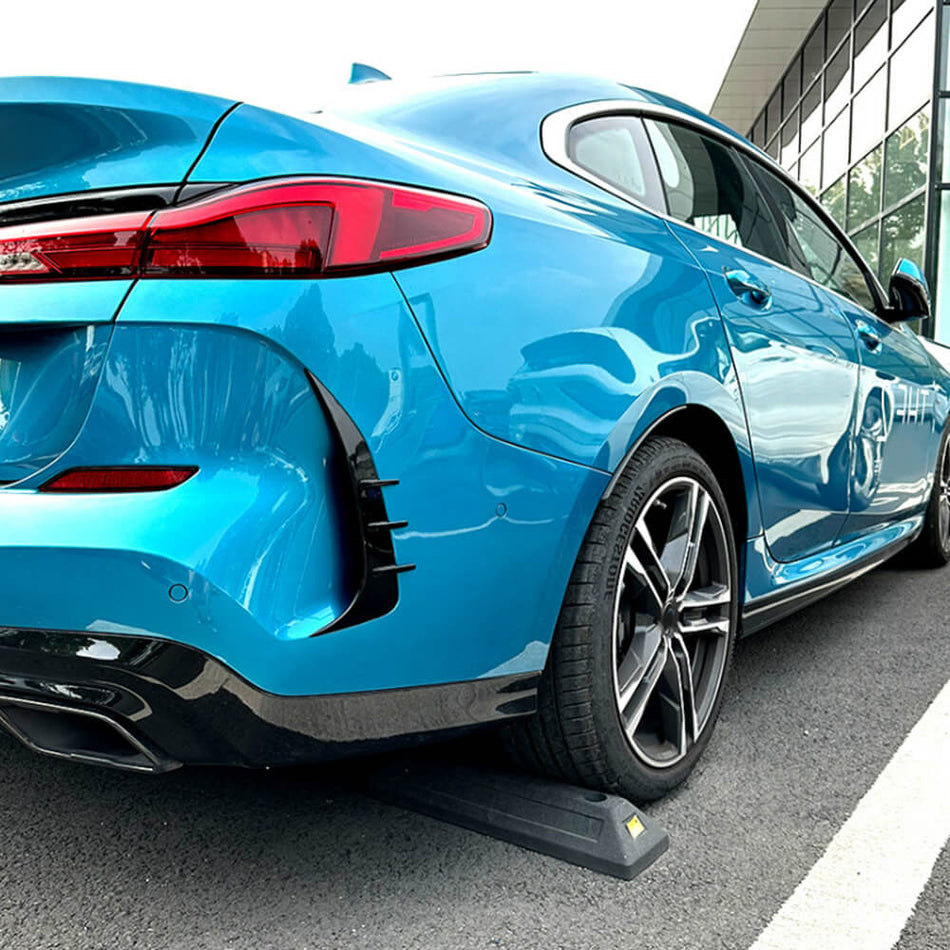 BMW 2 Series F44 216i 218i 220i 228i M Sport M235i 2020-2023 Rear Bumper Splitters Gloss Black ABS-Ahacarbon