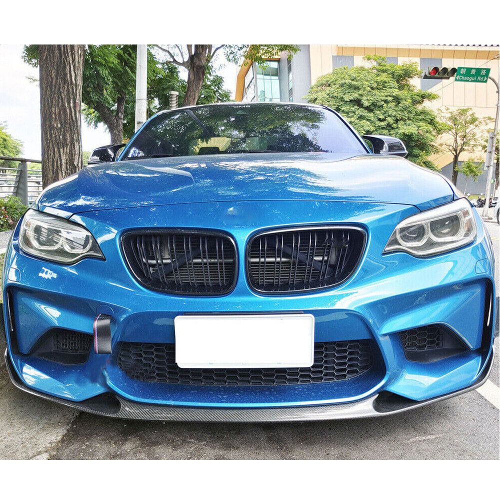 BMW 2 Series F87 M2 Coupe 2016-2020 Front Bumper Lip Carbon Fiber-Ahacarbon