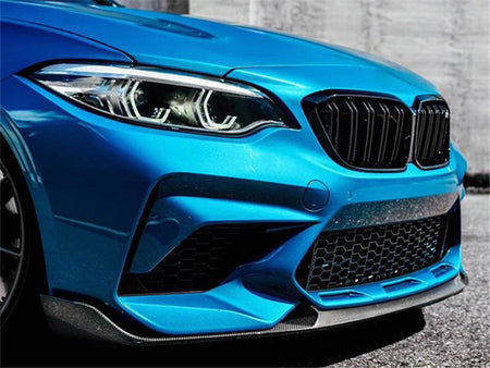BMW 2 Series F87 M2 Competition M2C 2018-2022 Front Bumper Lip Carbon Fiber-Ahacarbon