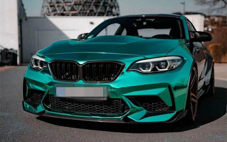 BMW 2 Series F87 M2 Competition M2C 2018-2022 Front Bumper Lip Carbon Fiber-Ahacarbon